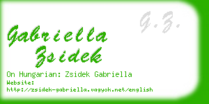 gabriella zsidek business card